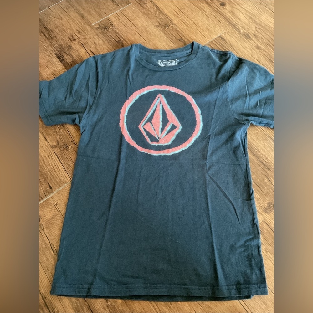 Volcom Kids' Dark Blue Tee with Red Graphic